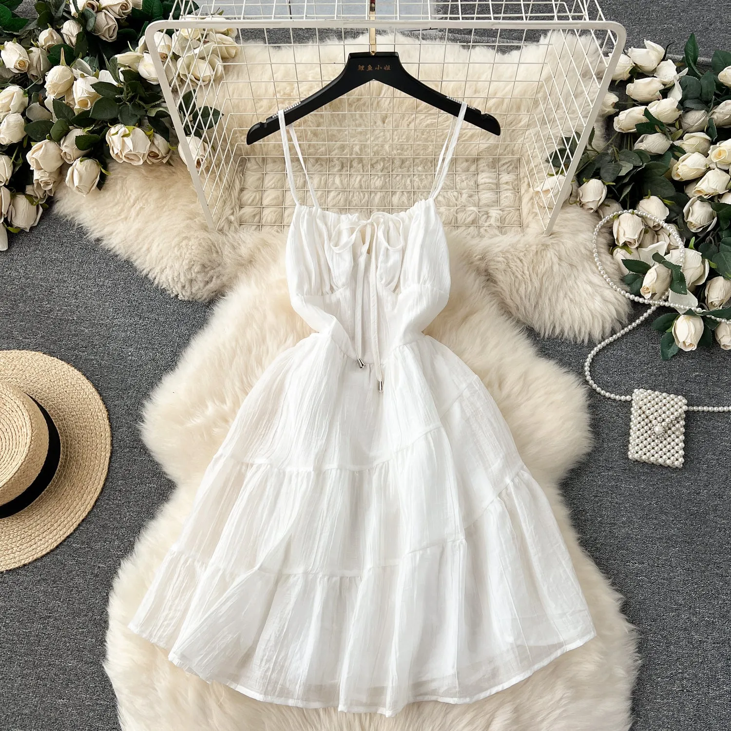 Sweetie Bow-tie Elastic Slip Dress