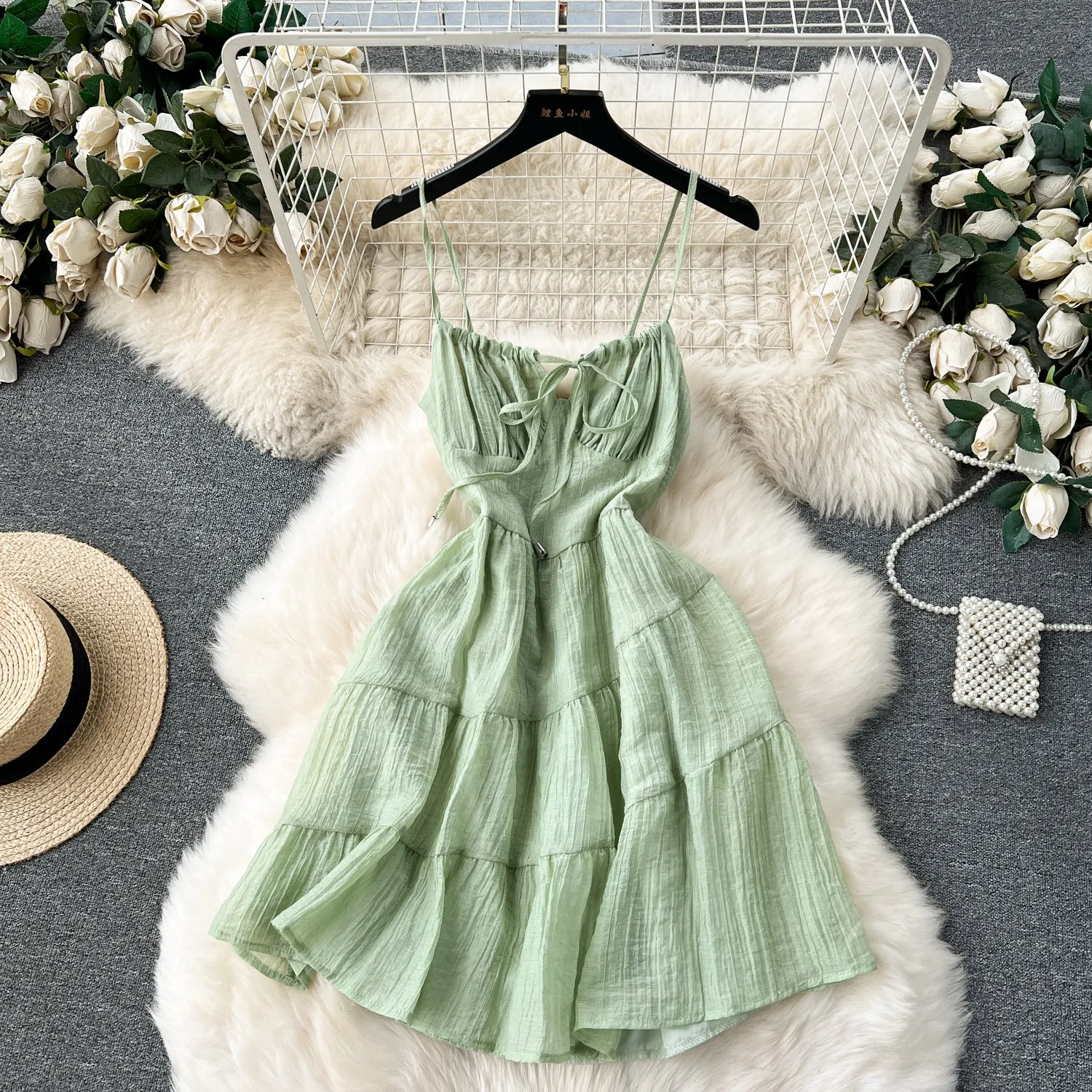 Sweetie Bow-tie Elastic Slip Dress