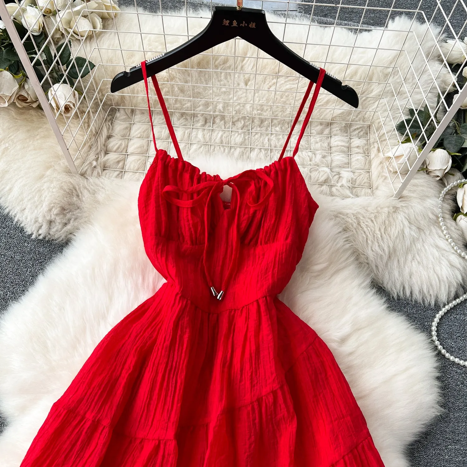 Sweetie Bow-tie Elastic Slip Dress