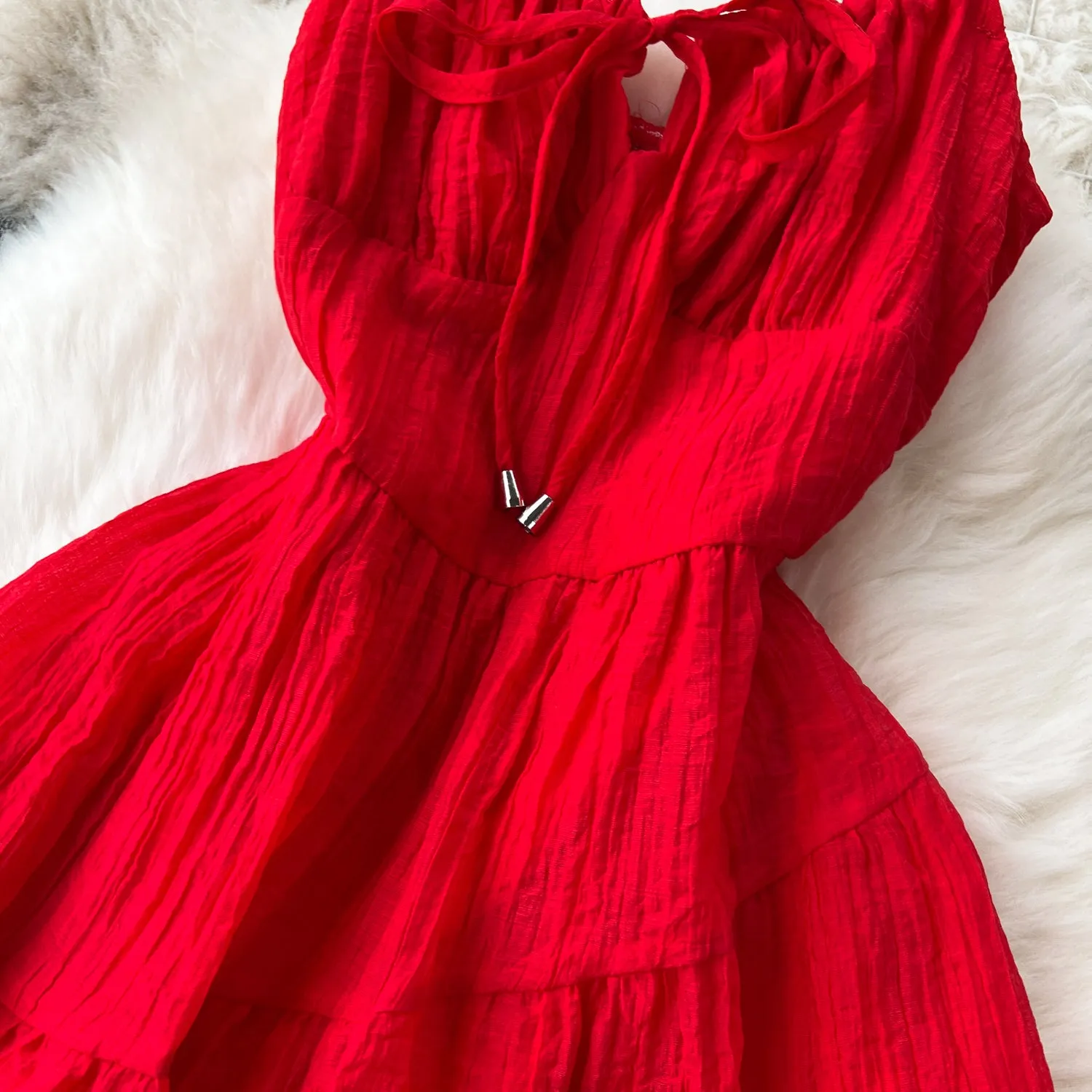 Sweetie Bow-tie Elastic Slip Dress