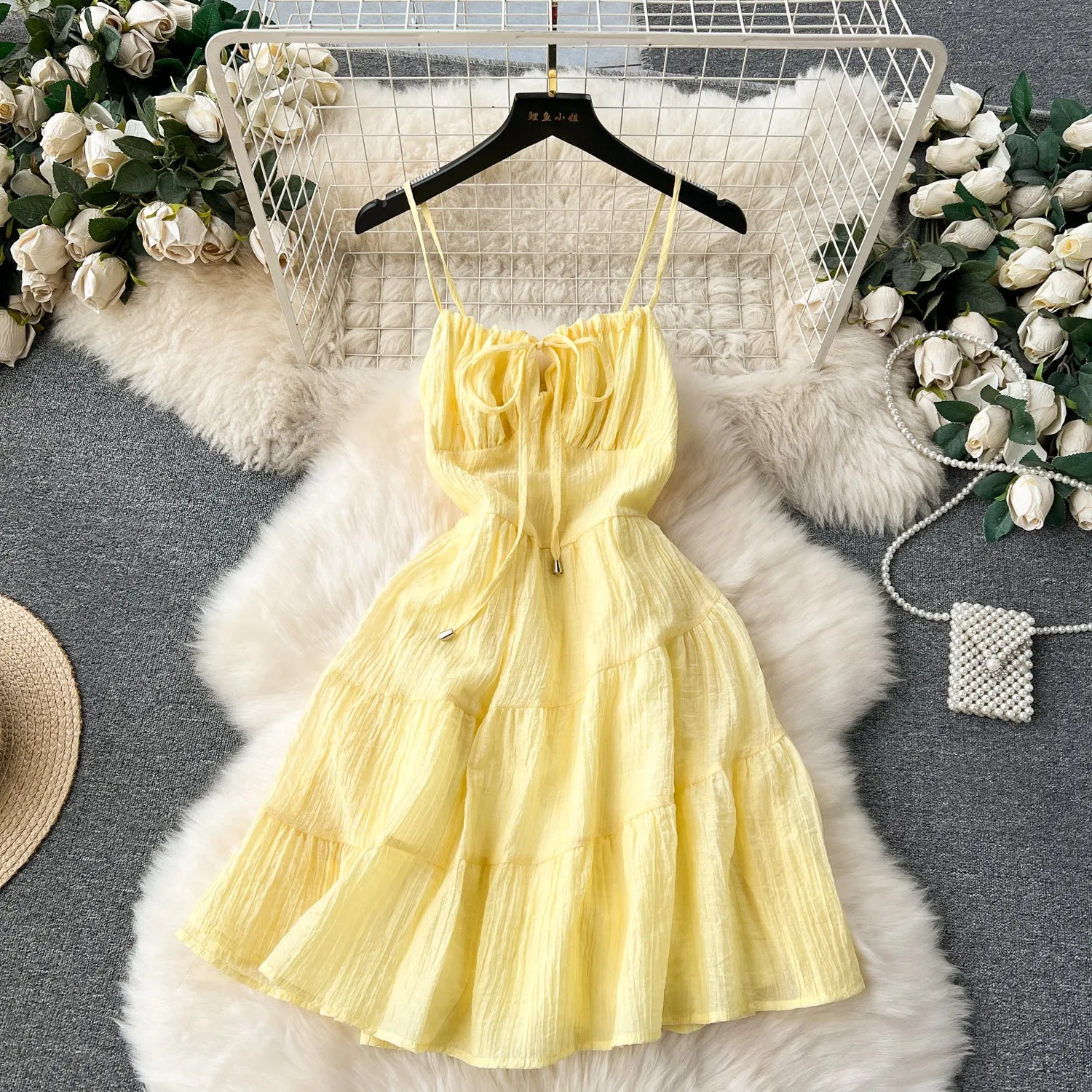 Sweetie Bow-tie Elastic Slip Dress