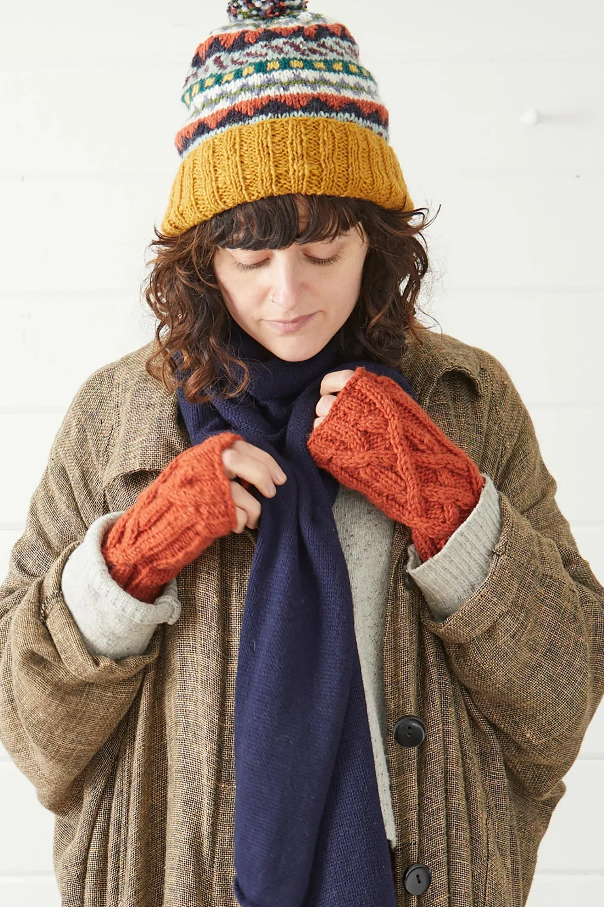 Tavar Eco Knit Nordic Unisex Bobble Hat Waste Wool