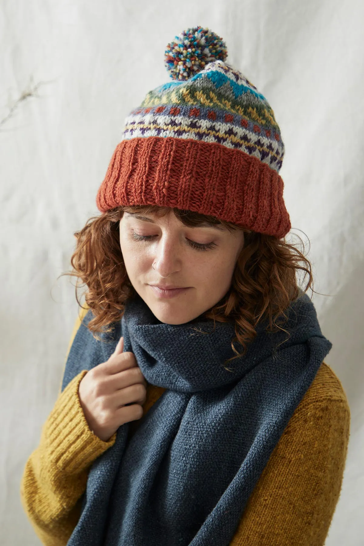 Tavar Eco Knit Nordic Unisex Bobble Hat Waste Wool