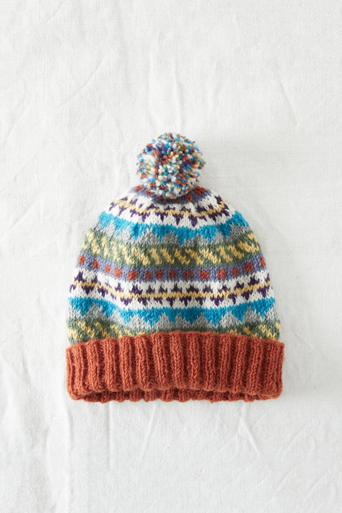 Tavar Eco Knit Nordic Unisex Bobble Hat Waste Wool