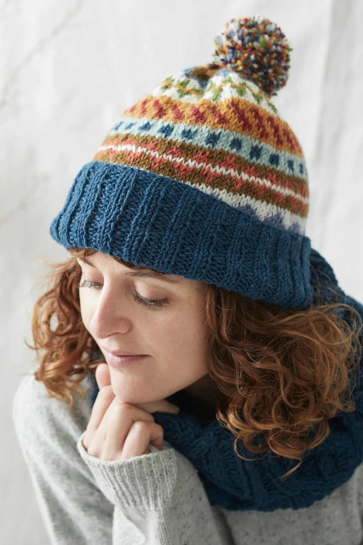 Tavar Eco Knit Nordic Unisex Bobble Hat Waste Wool