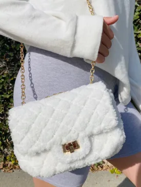 teddy purse (WHITE)