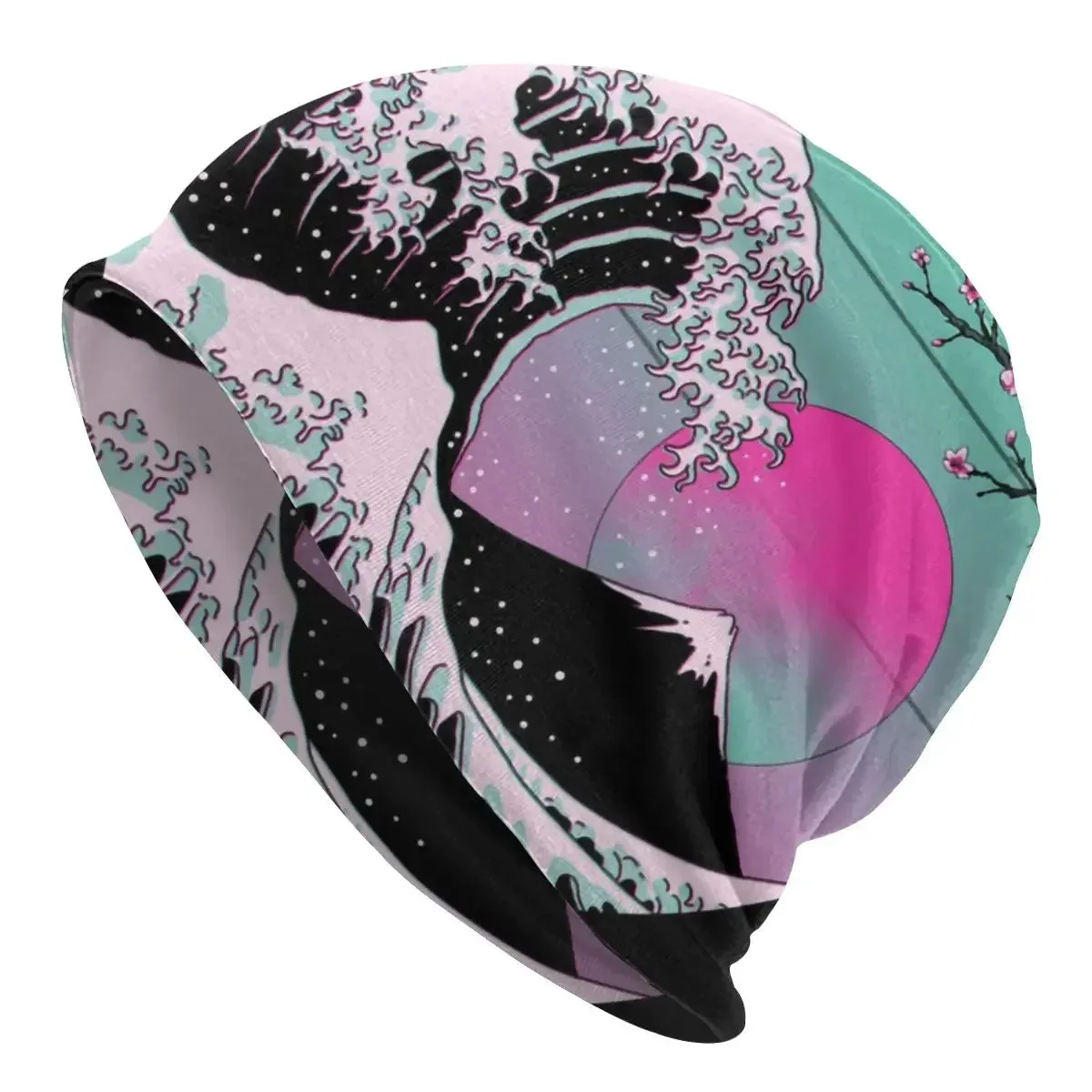 Unisex The Great Wave Off Kanagawa Beanie – Japanese Ukiyo-e Knit Cap for Casual Street Style