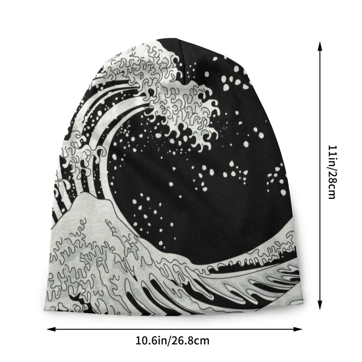 Unisex The Great Wave Off Kanagawa Beanie – Japanese Ukiyo-e Knit Cap for Casual Street Style