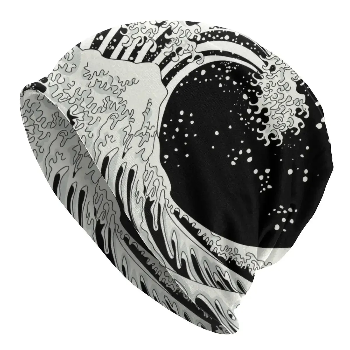 Unisex The Great Wave Off Kanagawa Beanie – Japanese Ukiyo-e Knit Cap for Casual Street Style