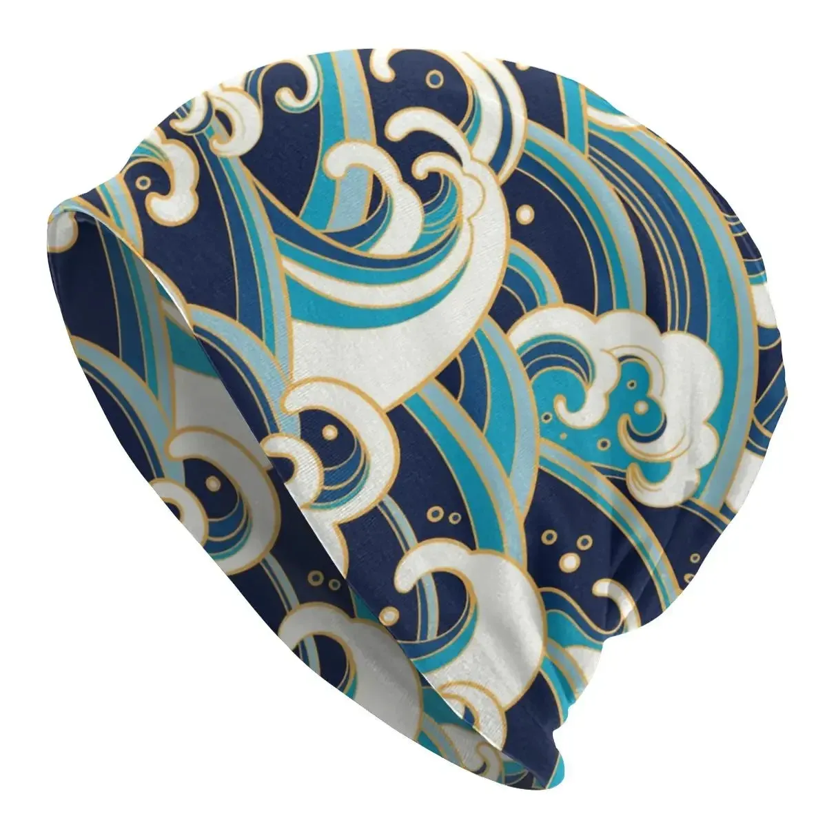 Unisex The Great Wave Off Kanagawa Beanie – Japanese Ukiyo-e Knit Cap for Casual Street Style