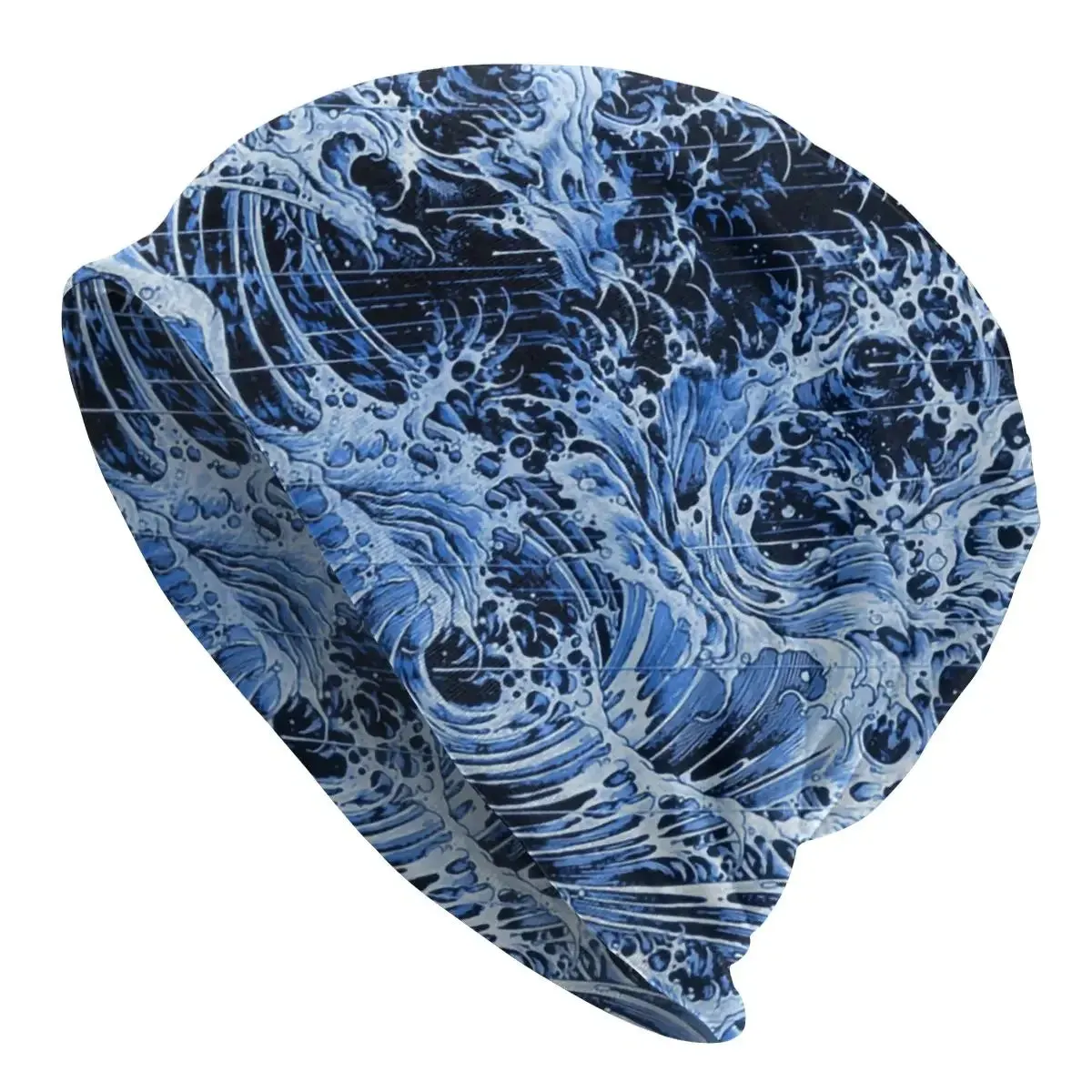 Unisex The Great Wave Off Kanagawa Beanie – Japanese Ukiyo-e Knit Cap for Casual Street Style