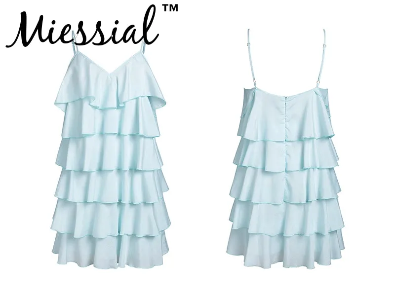 VenusFox ruffles bodycon short min dress
