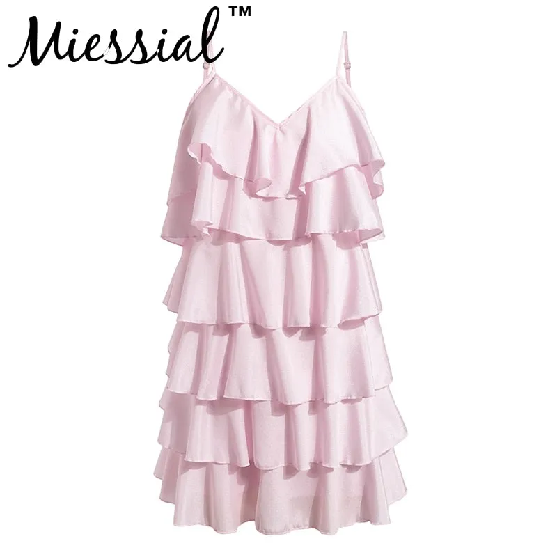 VenusFox ruffles bodycon short min dress