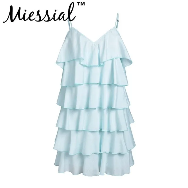 VenusFox ruffles bodycon short min dress