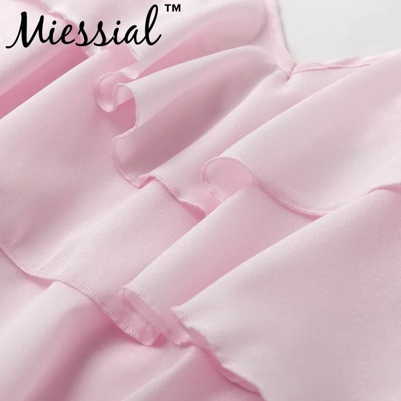 VenusFox ruffles bodycon short min dress