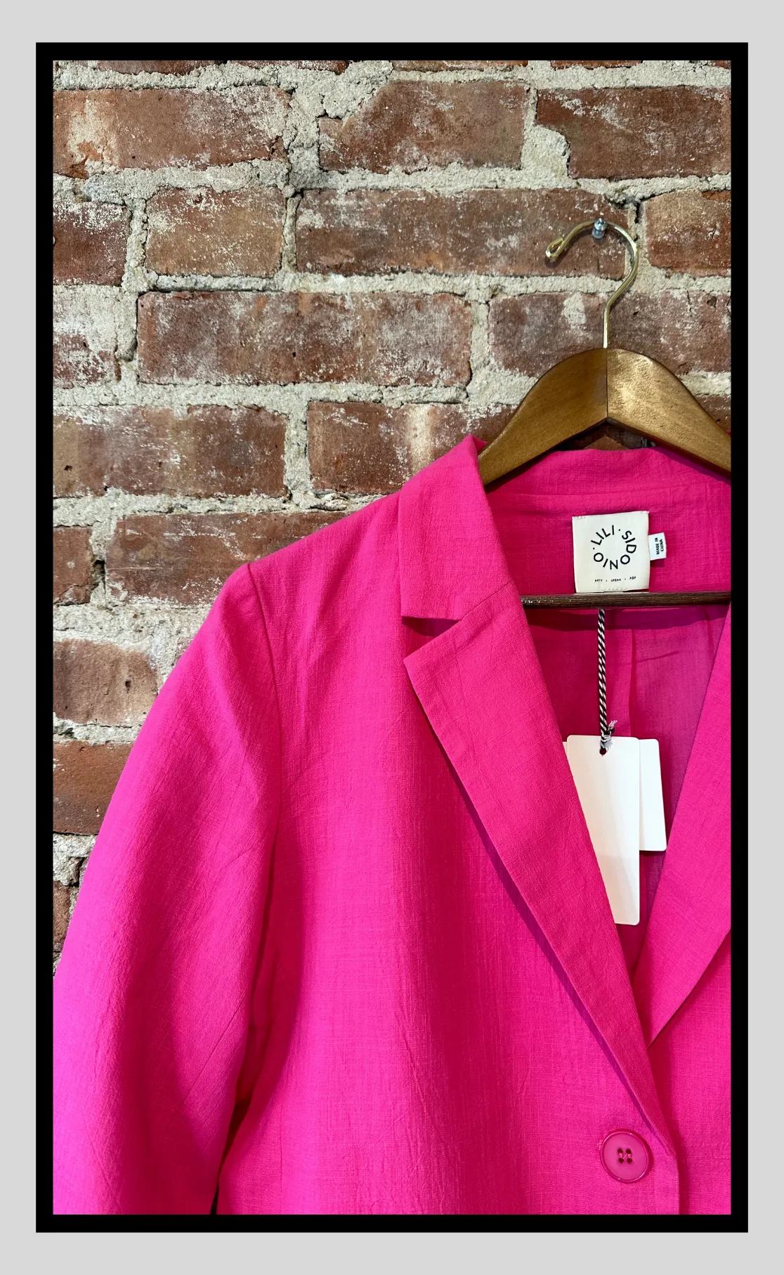 Vibrant Fuchsia Linen Blazer