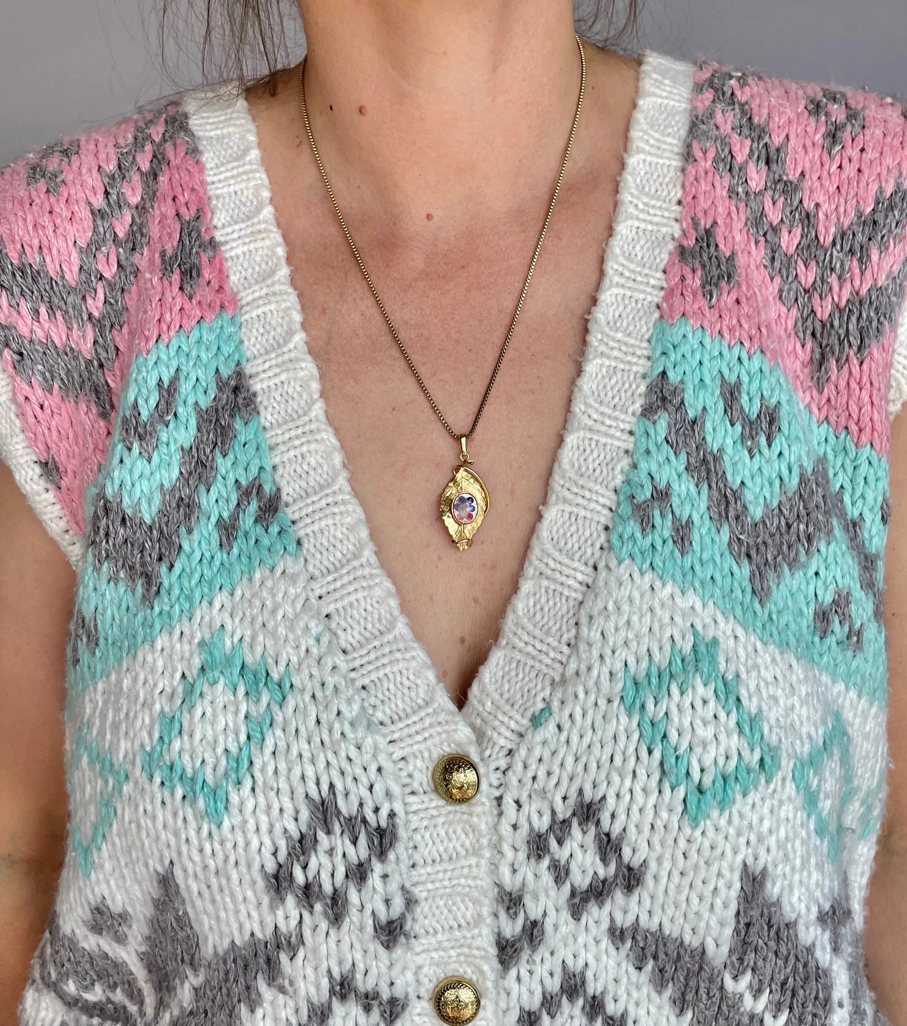 Vintage Hand-Knitted Sweater Vest