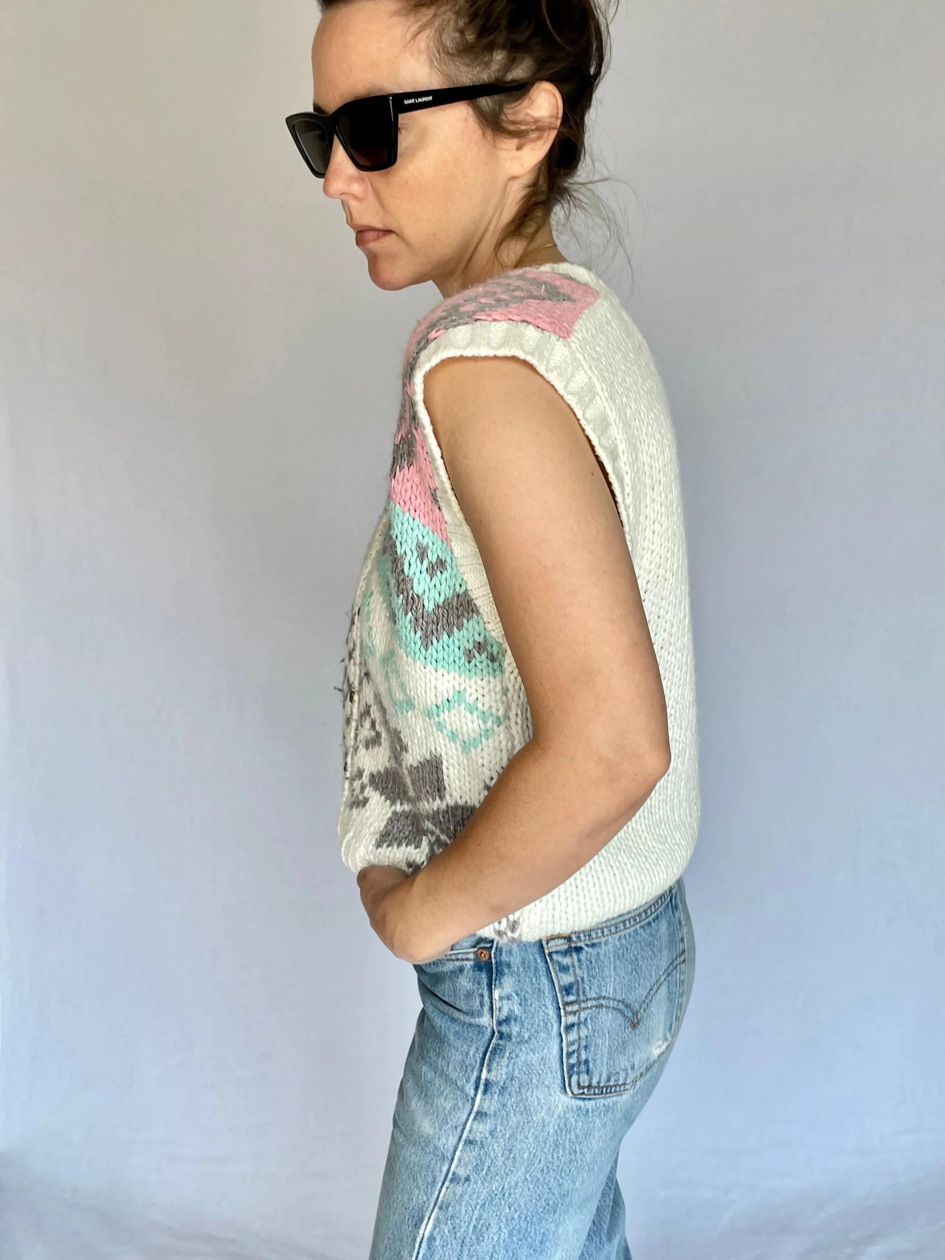 Vintage Hand-Knitted Sweater Vest