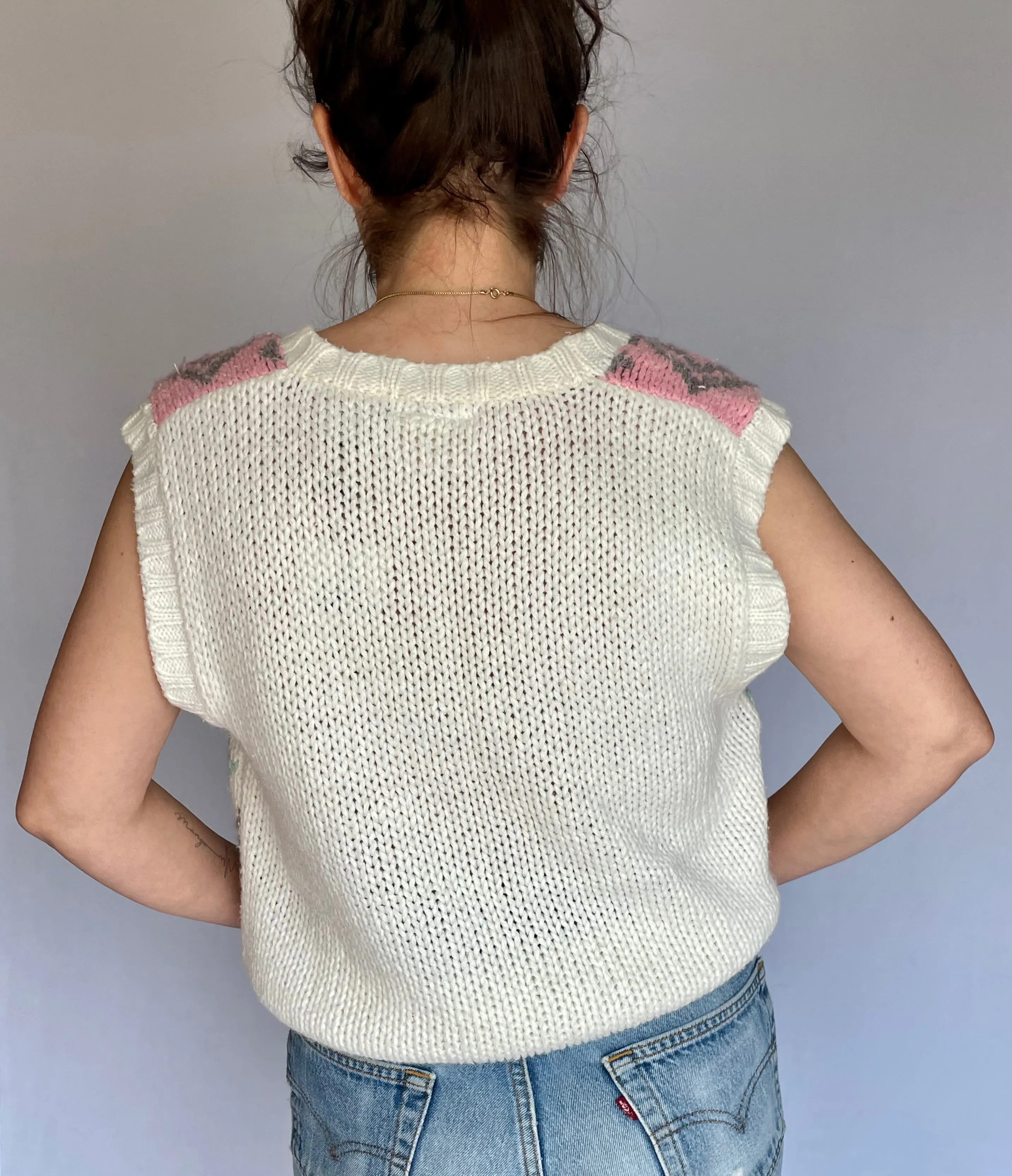 Vintage Hand-Knitted Sweater Vest