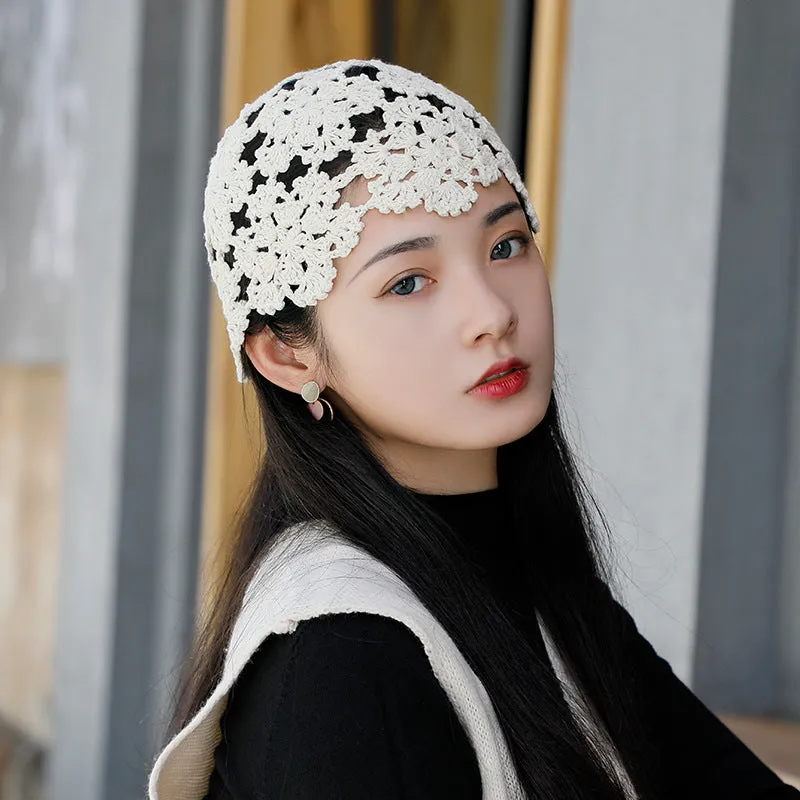 Warm Winter Knit Beanie Hats Thin Hollow Handmade Women for Hat Knitting Woven Summer Toe Cap Unisex