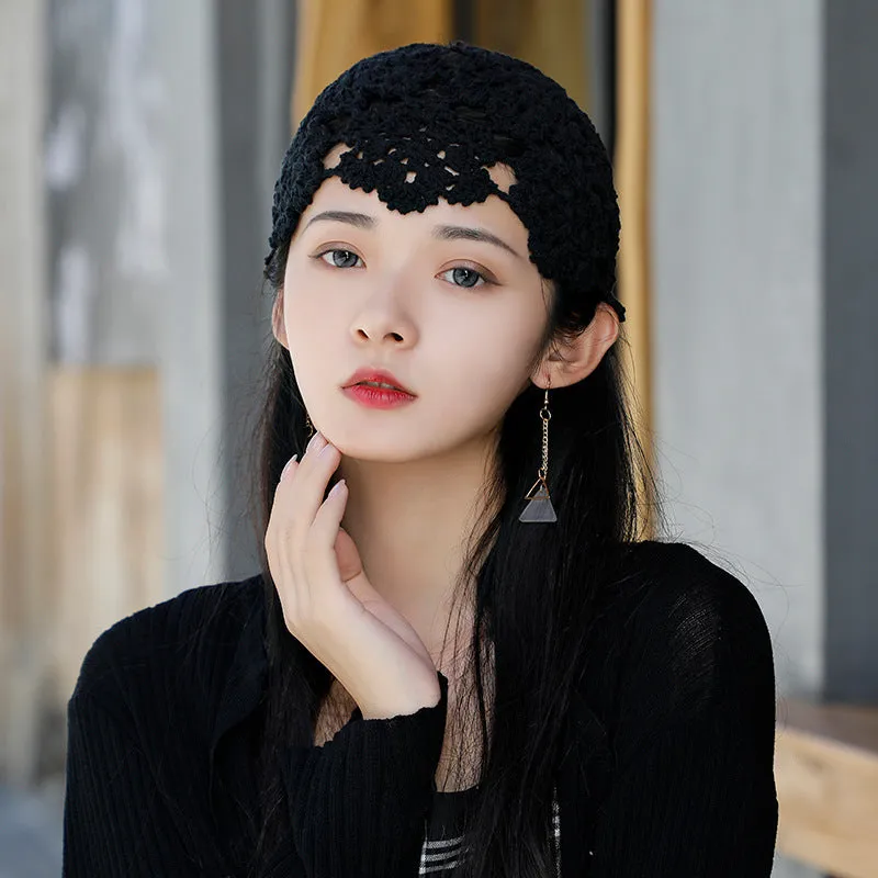 Warm Winter Knit Beanie Hats Thin Hollow Handmade Women for Hat Knitting Woven Summer Toe Cap Unisex