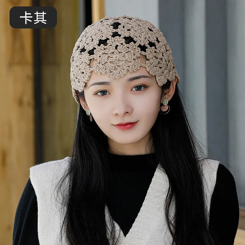 Warm Winter Knit Beanie Hats Thin Hollow Handmade Women for Hat Knitting Woven Summer Toe Cap Unisex