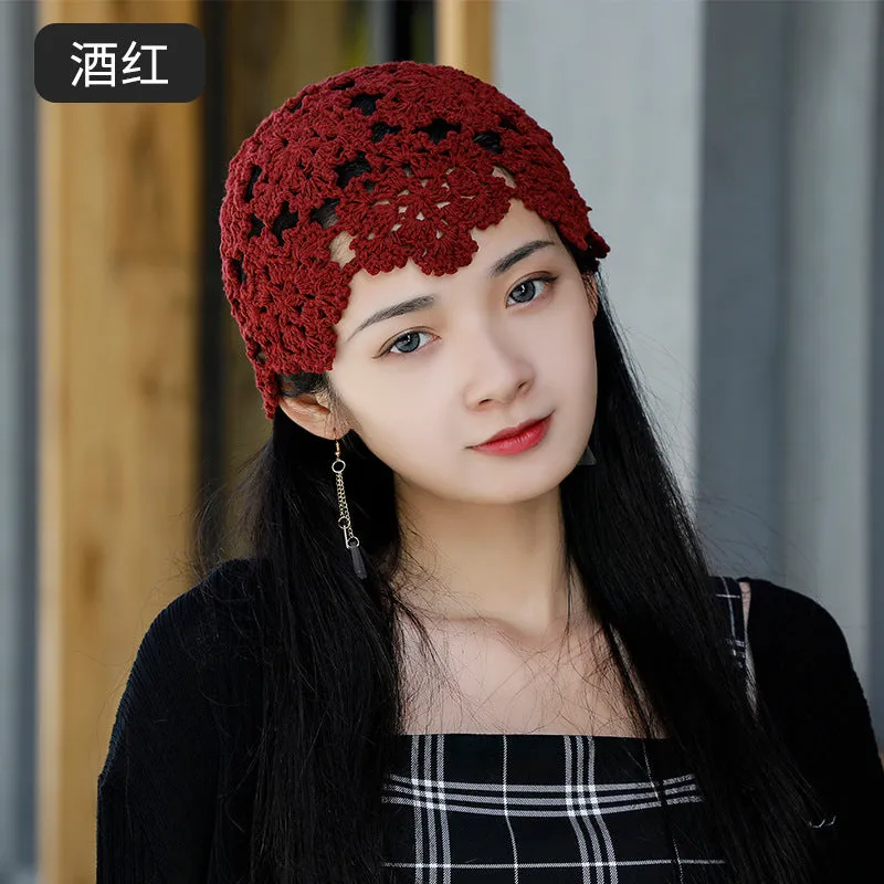 Warm Winter Knit Beanie Hats Thin Hollow Handmade Women for Hat Knitting Woven Summer Toe Cap Unisex