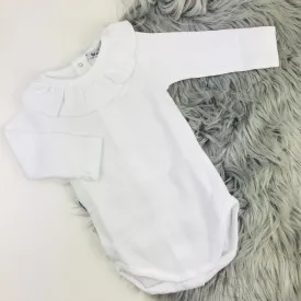 White Ruffle Collar Knitted Vest