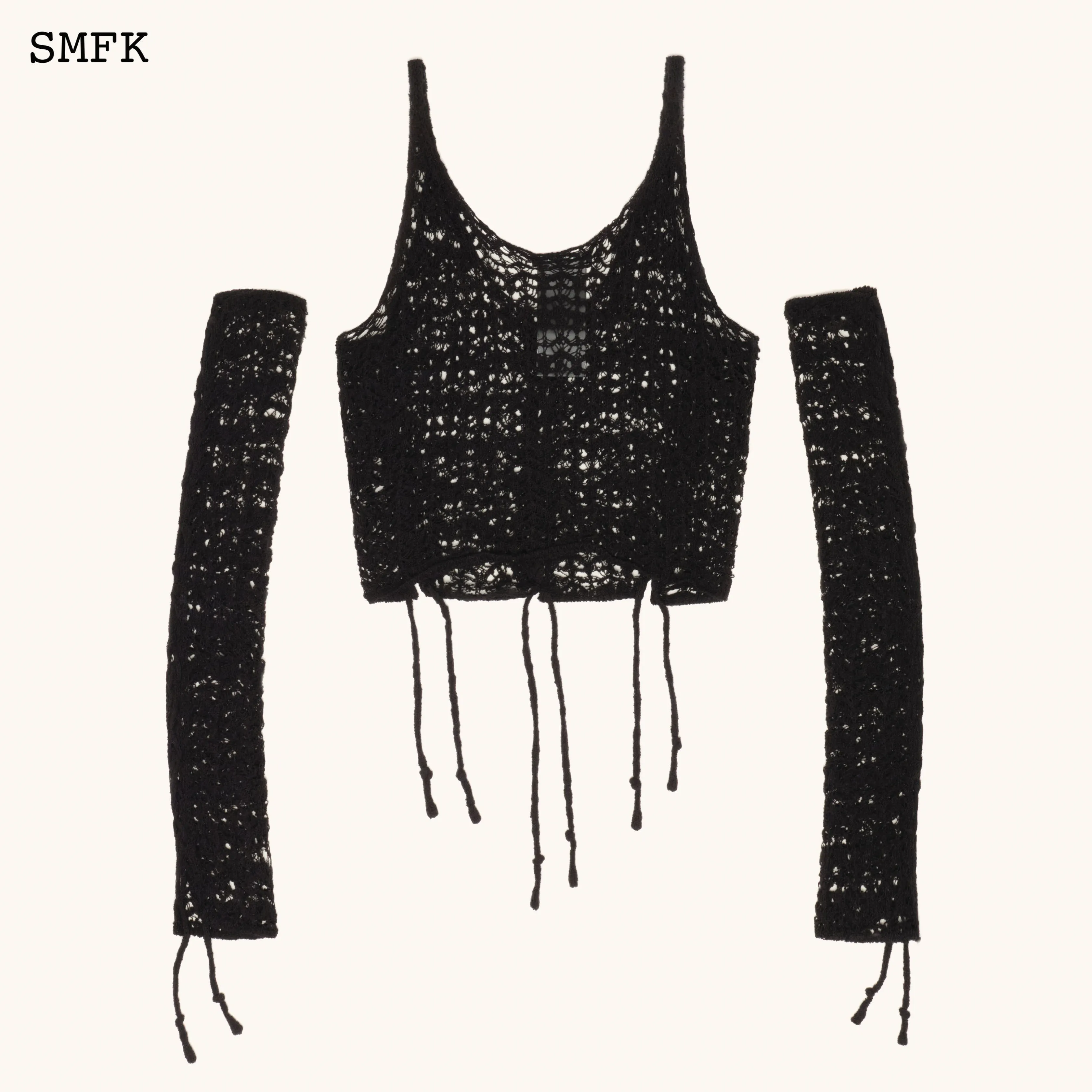 WildWorld Black Jellyfish Weaved Top Set