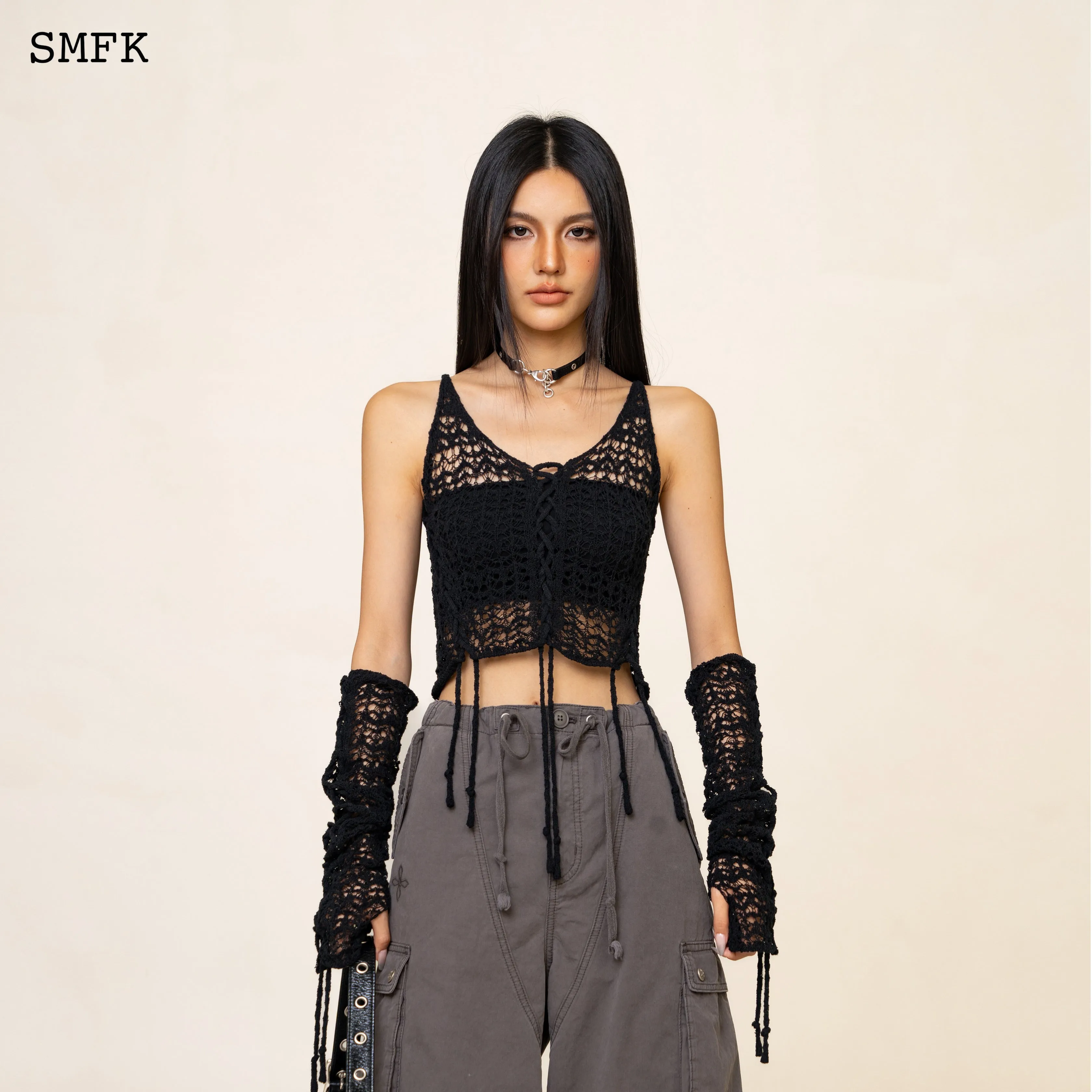 WildWorld Black Jellyfish Weaved Top Set