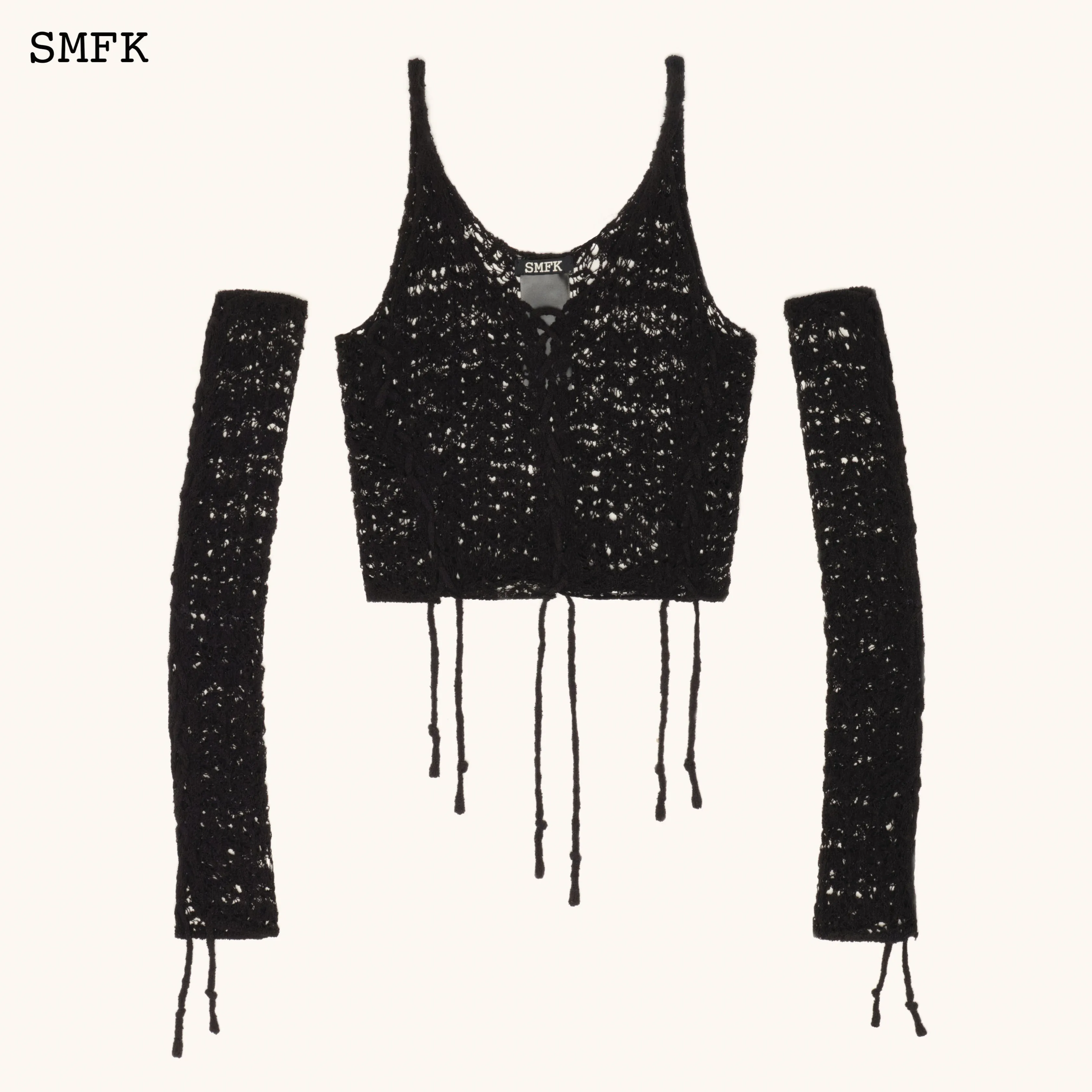 WildWorld Black Jellyfish Weaved Top Set