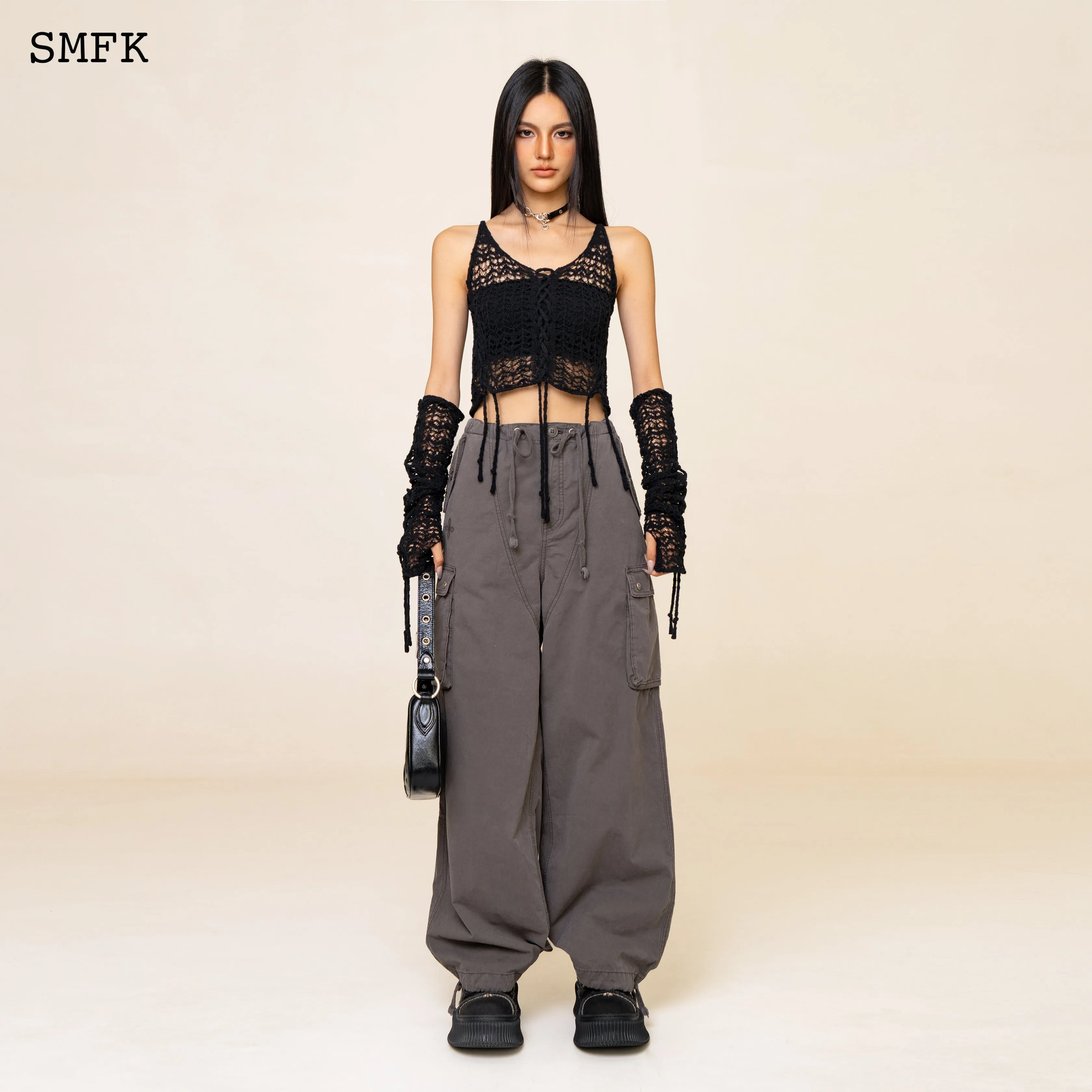 WildWorld Black Jellyfish Weaved Top Set