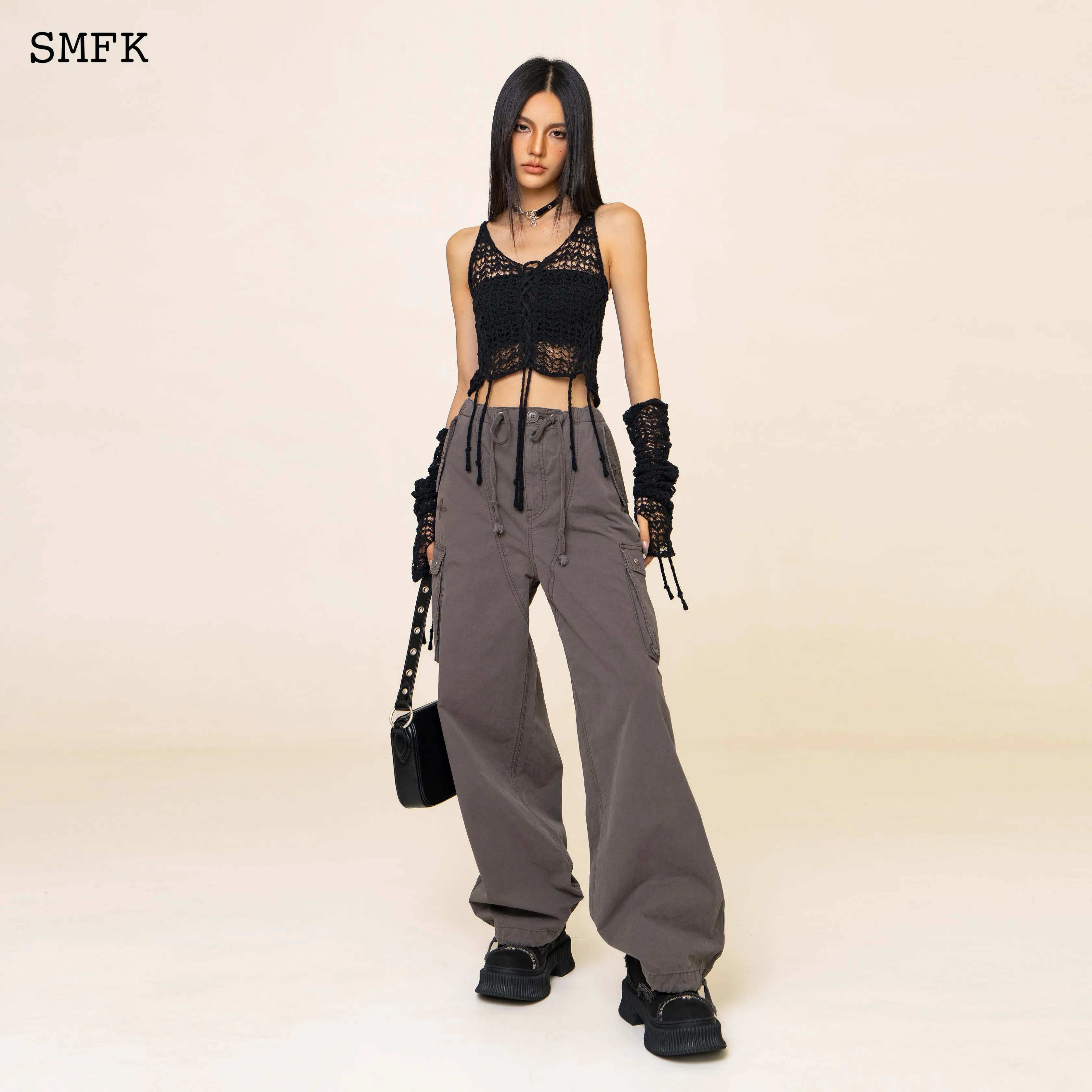 WildWorld Black Jellyfish Weaved Top Set
