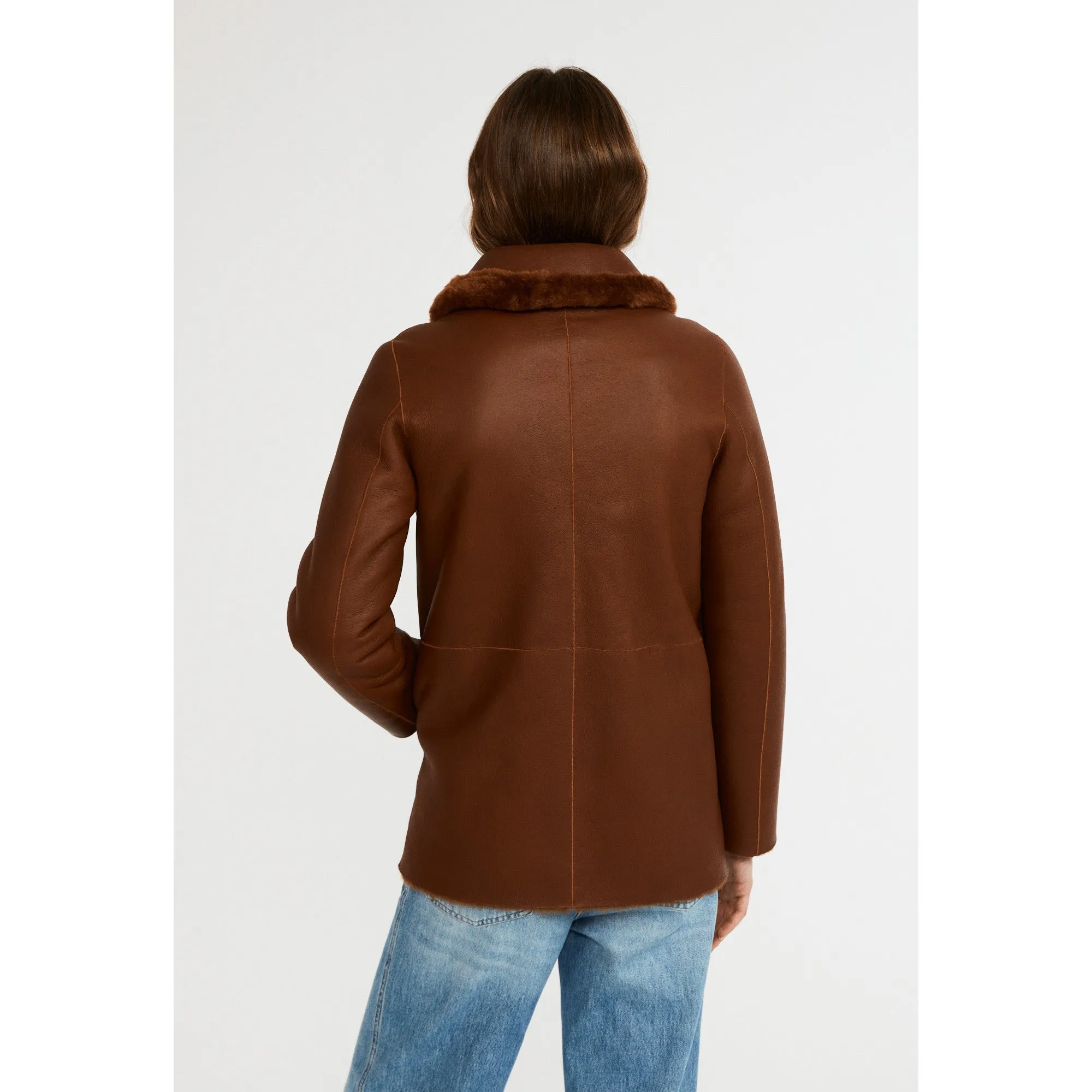 Women Short Coat - Caramel