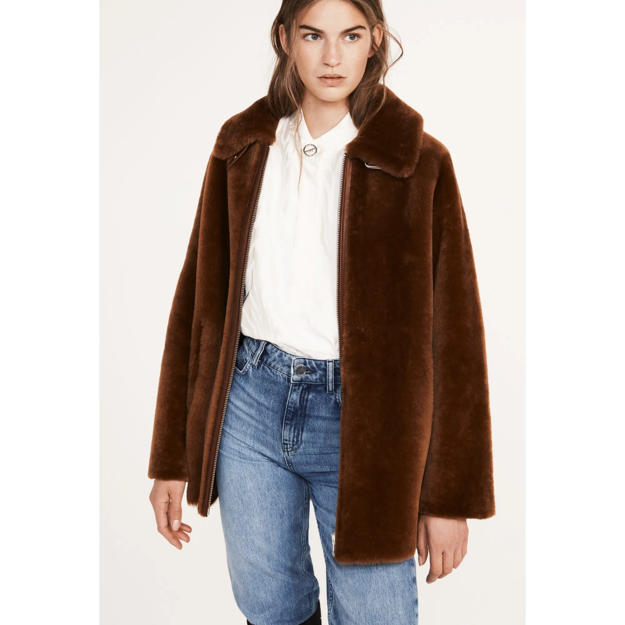 Women Short Coat - Caramel