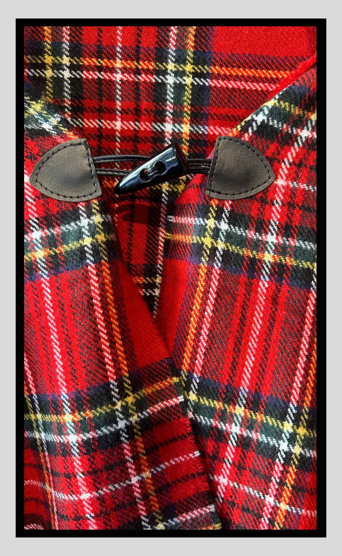 Woven Plaid Poncho