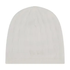 ZK White Textured Knit Hat